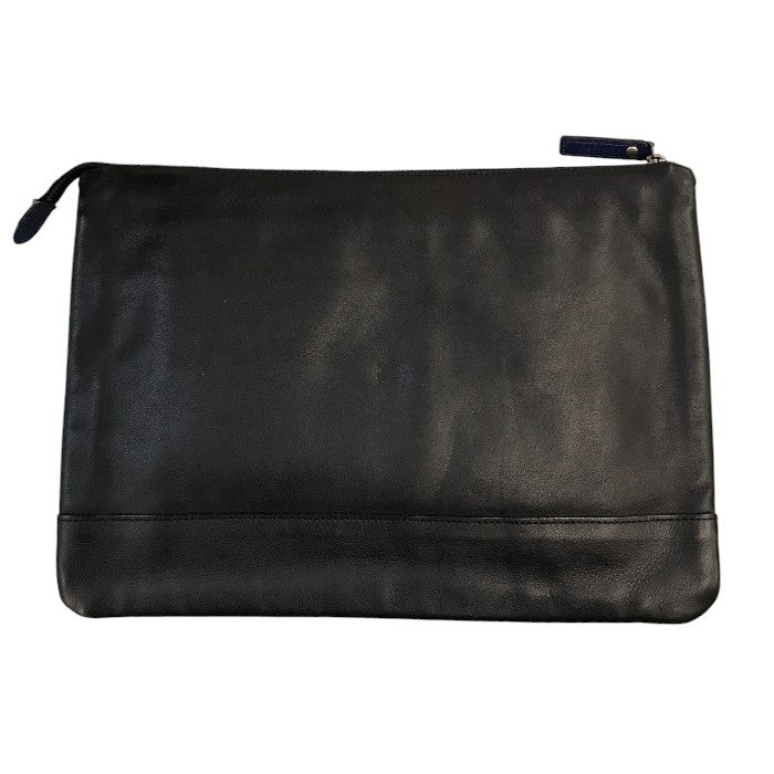 BURBERRY BLACK LABEL バーバリーブラックレーベル クラッチバッグ メンズ レザー セカンドバッグ ブラック/ブルー D1174-812-09 中古 T1