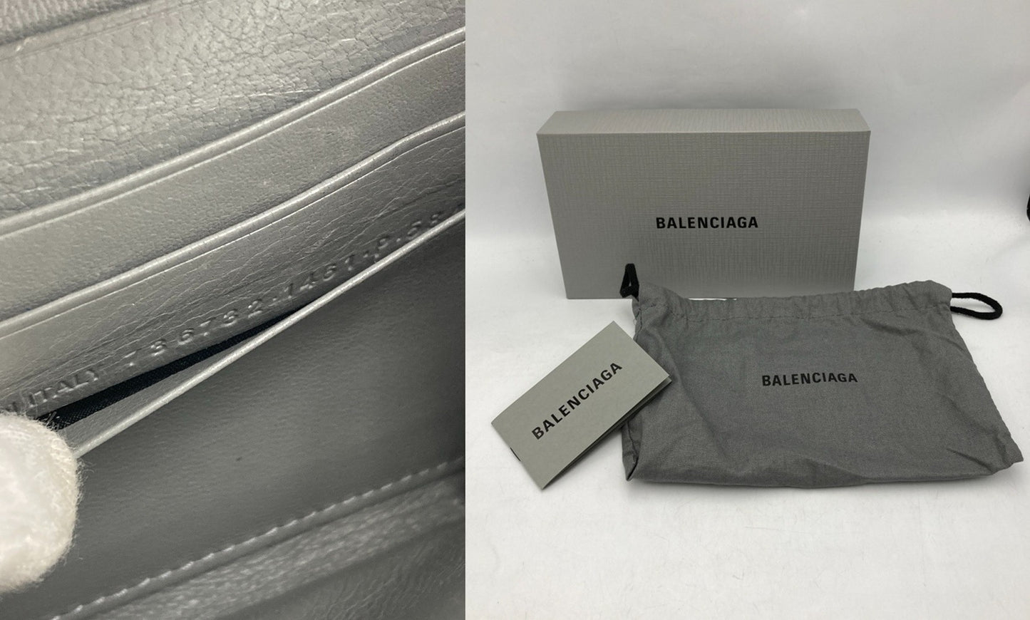 BALENCIAGA バレンシアガ Envelope エンベロープ スリム コンチネンタルウォレット 736732 長財布 中古 D4