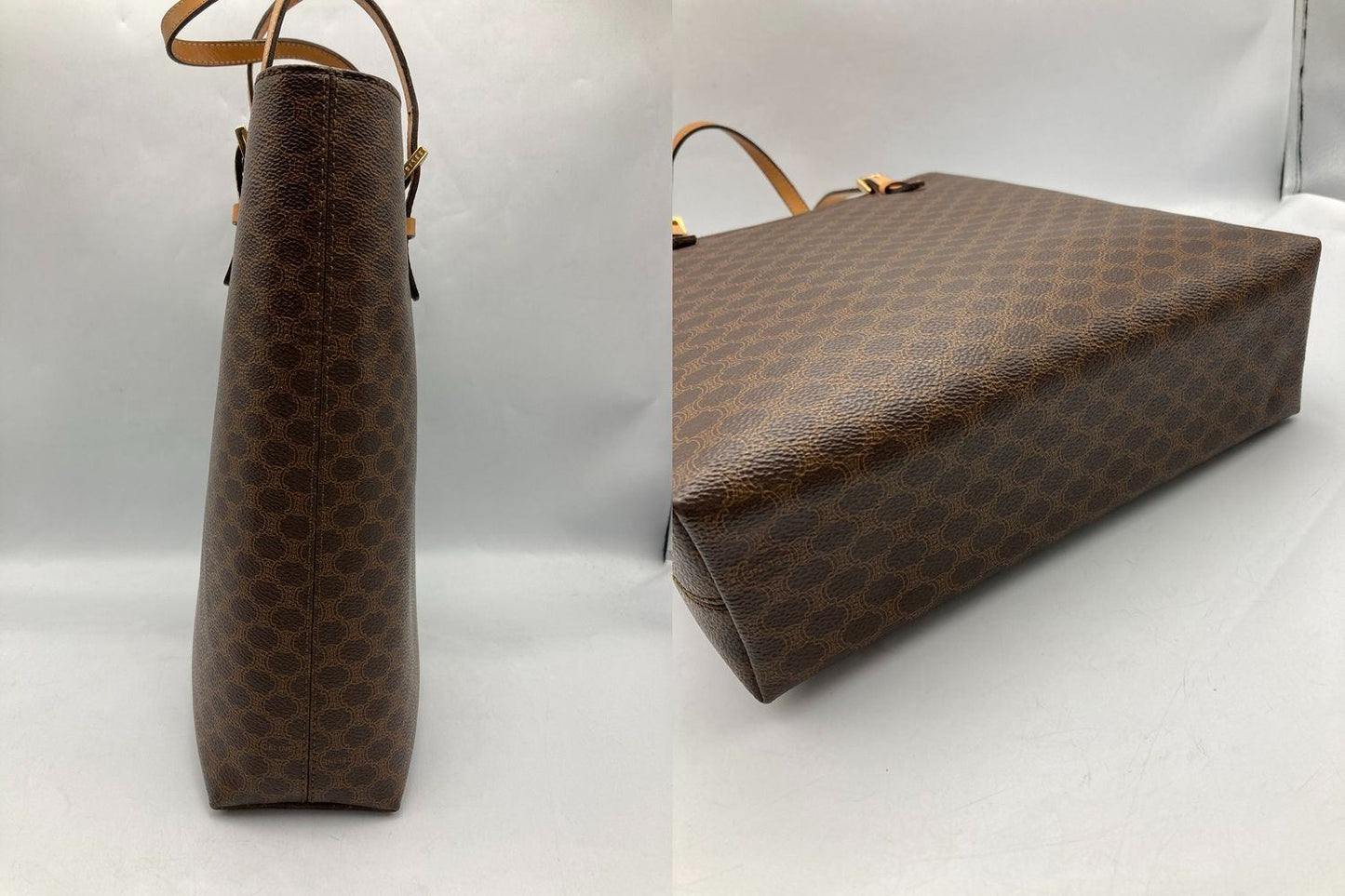 CELINE セリーヌ マカダム トートバッグ PVC×レザー 中古 D4