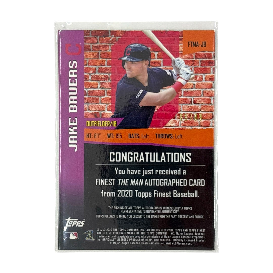 TOPPS MLBカード FINEST JAKE BAUERS CLEVELAND INDIANS 65/99 #FTMA-JB 中古 IT1