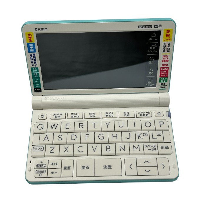 未使用品 CASIO カシオ EX-word 電子辞書 XD-SX3800GN グリーン 小学生 中学生 英検2~4級 学習 勉強 中古 W1