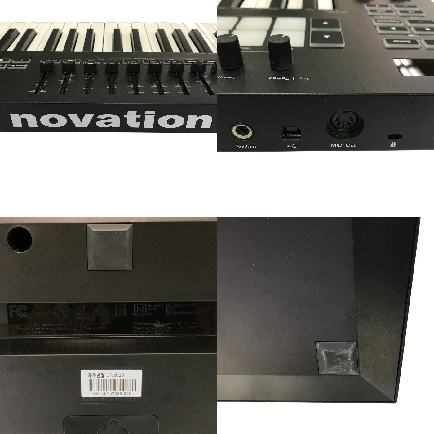 novation ノベーション Launchkey61 MK3 MIDIキーボード ブラック USB コントローラー 作曲 打ち込み 中古 T1