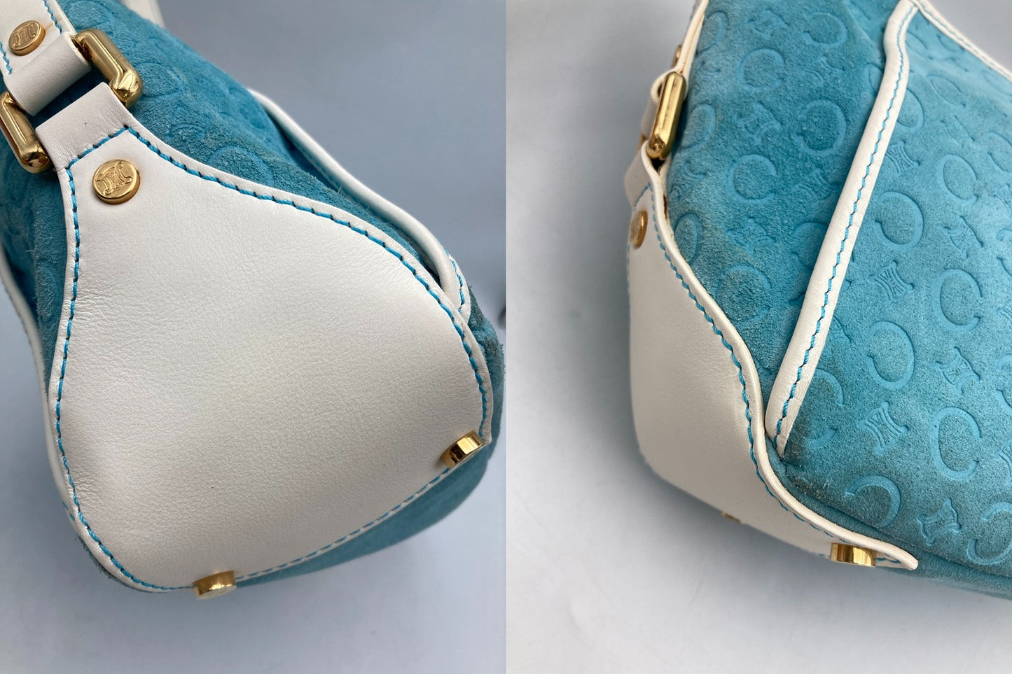 CELINE セリーヌ Cマカダム スエード ショルダーバッグ 中古 D4