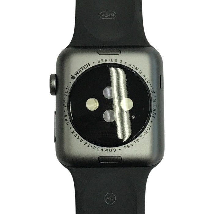 Apple Watch SERIES3 42MM スマートウォッチ スペースグレイ スポーツバンド アルミニウムケース フィットネス 8GB MTF32J/A 中古 T1