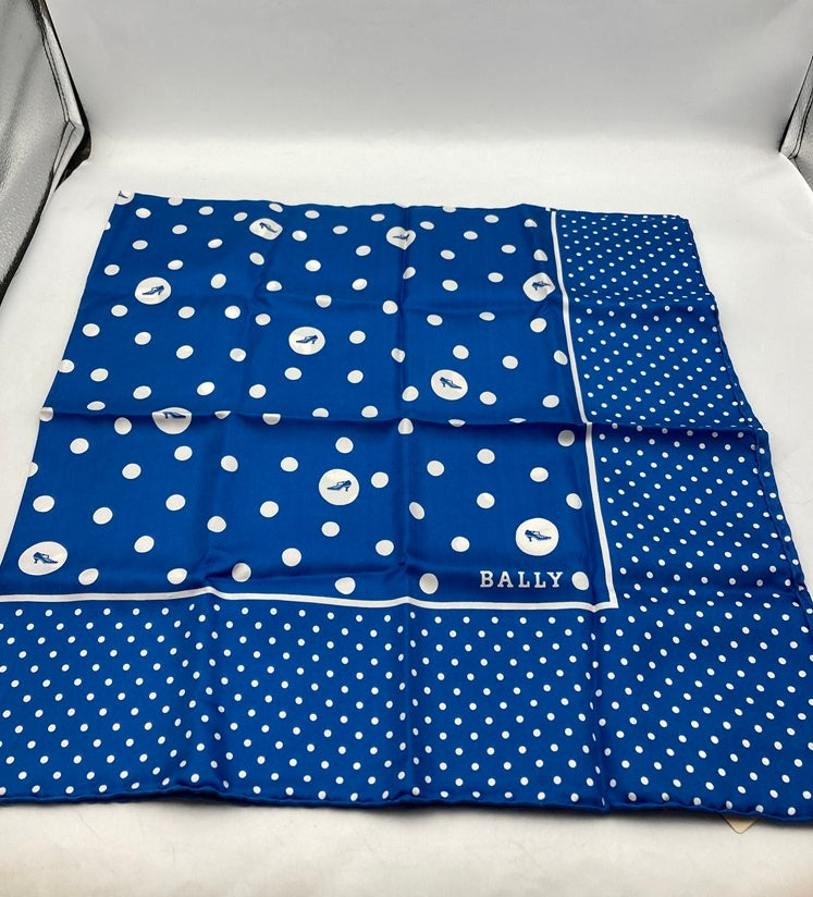 BALLY バリー スカーフ シルク100% 水玉 中古 D4