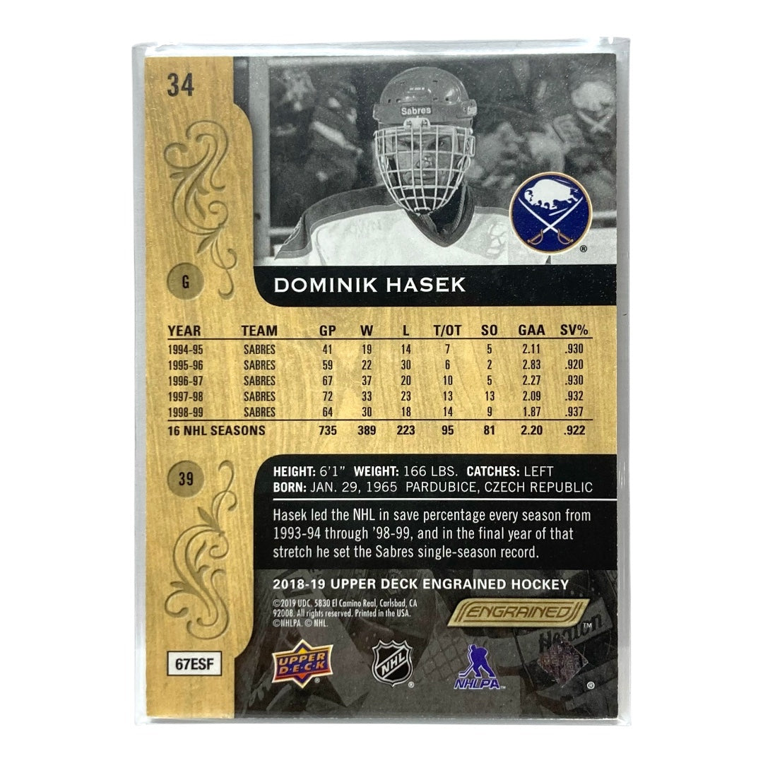 UPPER DECK NHLカード ENGRAINED DOMINIK HASEK SABRES 222/299 #34 中古 IT2