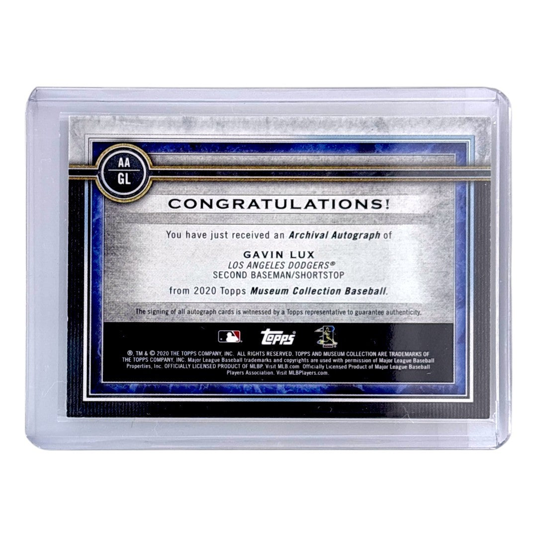 TOPPS MLBカード MUSEUM COLLECTION GAVIN LUX LOS ANGELES DODGERS /25 #AA-GL 中古 IT1