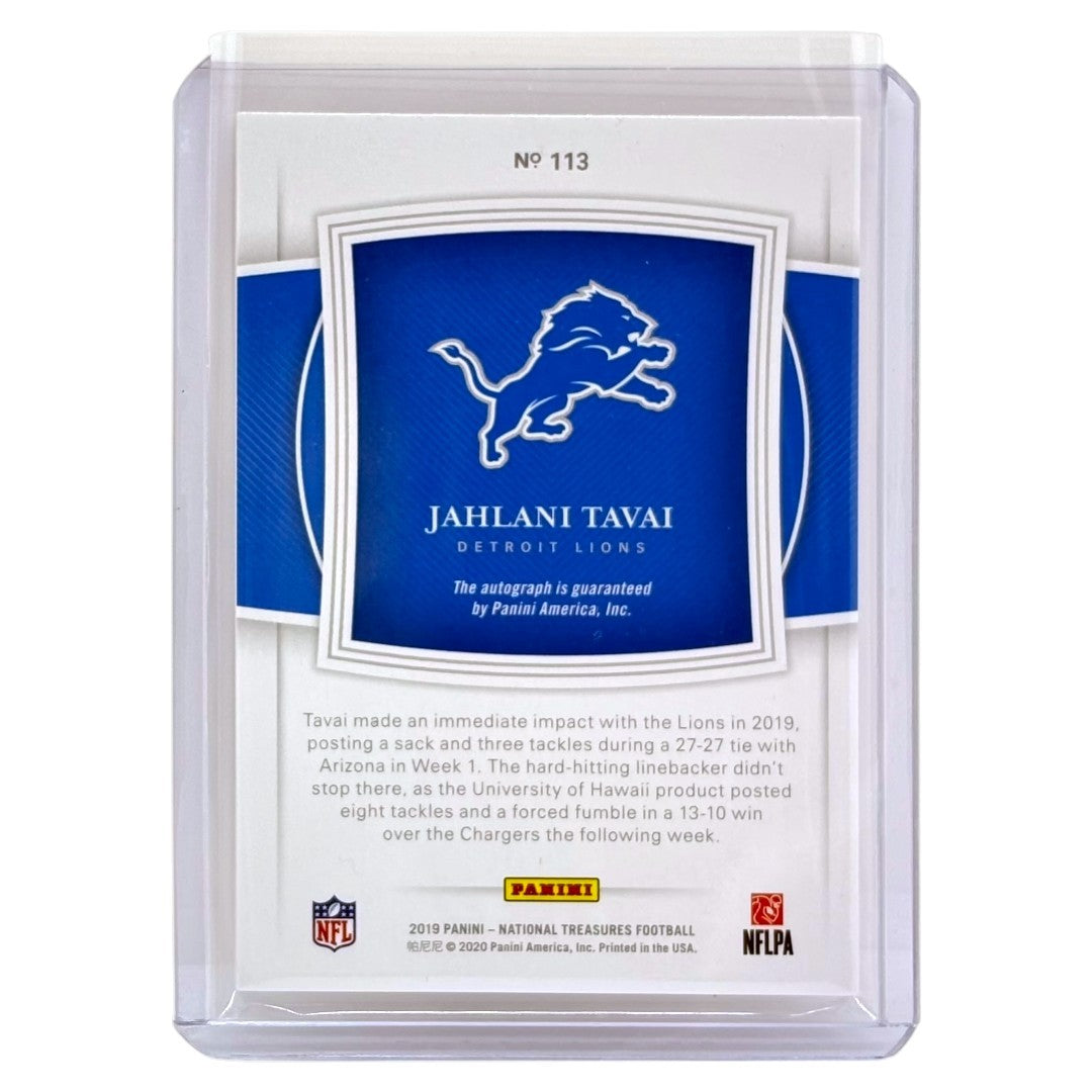 PANINI NFLカード NATIONAL TREASURES JAHLANI TAVAI DETROIT LIONS /99 #113 中古 IT1