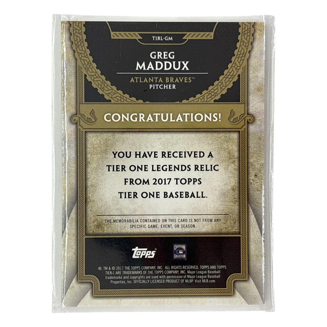 TOPPS MLBカード TIER ONE GREG MADDUX ATLANTA BRAVES 117/200 #T1RL-GM 中古 IT1