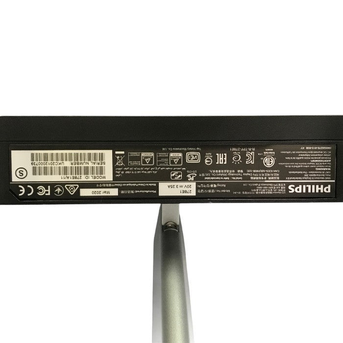 PHILIPS 4K ウルトラHD 27インチ 液晶モニター ブラック ディスプレイ スピーカー内蔵 278E1A/11 中古 T1