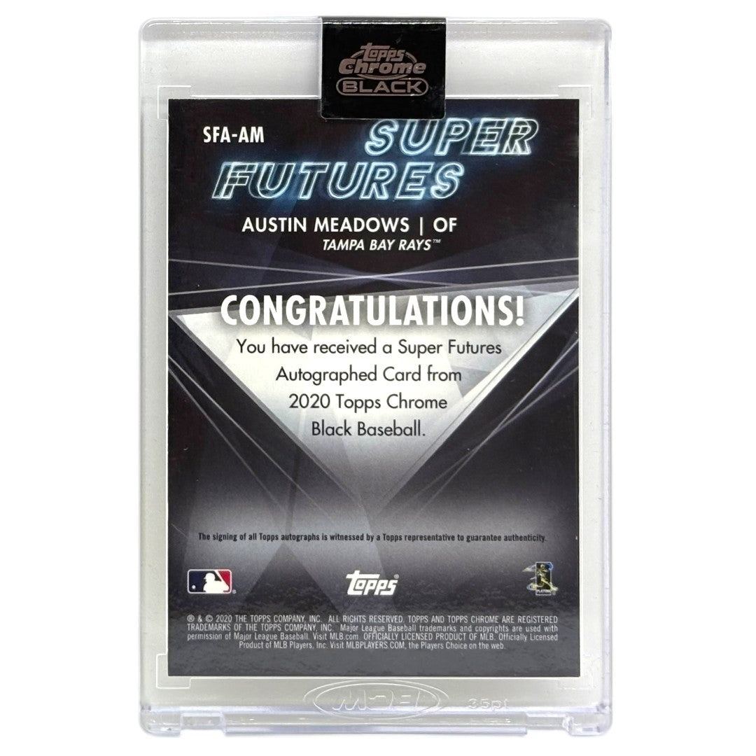 未開封品 TOPPS MLBカード CHROME BLACK AUSTIN MEADOWS TAMPA BAY RAYS /50 #SFA-AM 中古 IT1