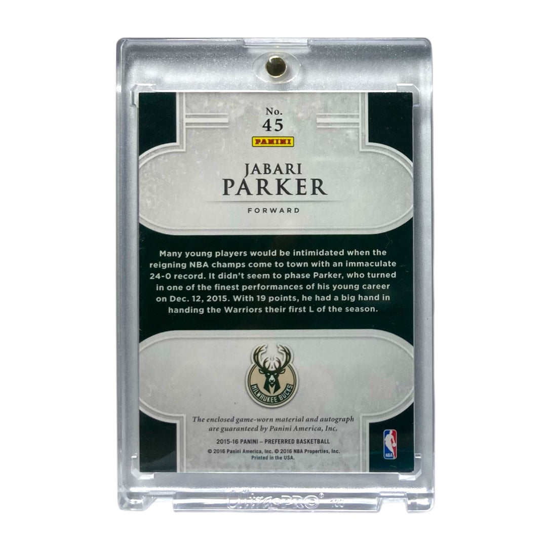 PANINI NBAカード PREFERRED JABARI PARKER MILWAUKEE BUCKS /40 #45 中古 IT2