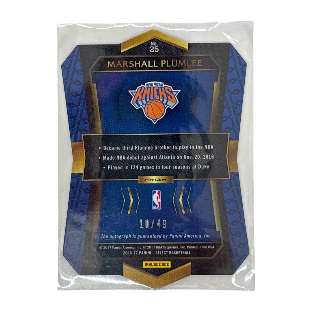 PANINI NBAカード SELECT DIE-CUT PRIZM MARSHALL PLUMLEE NEW YORK KNICKS 10/49 #25 中古 IT1