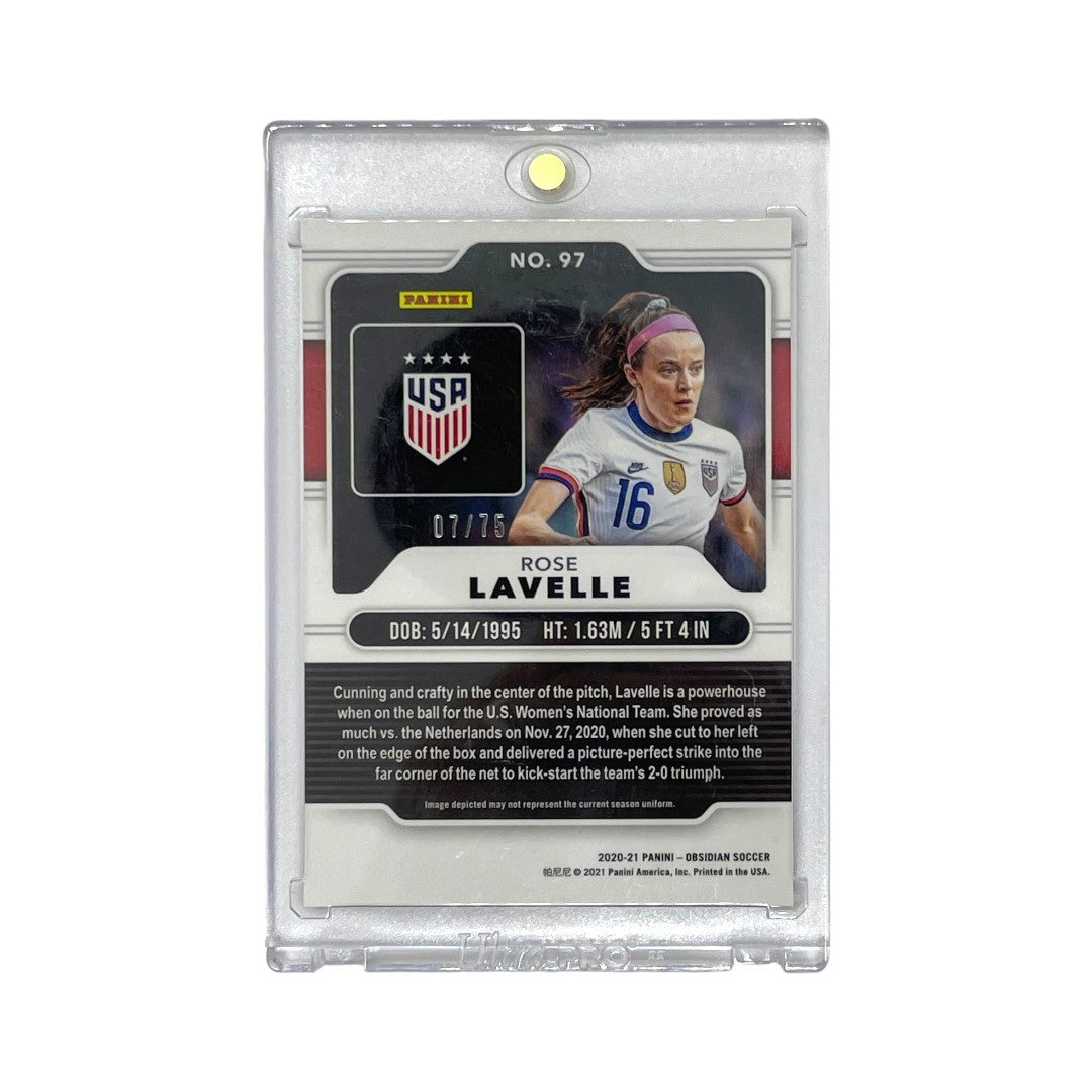 PANINI サッカーカード OBSIDIAN ROSE LAVELLE UNITED STATES 07/75 #97 中古 IT1