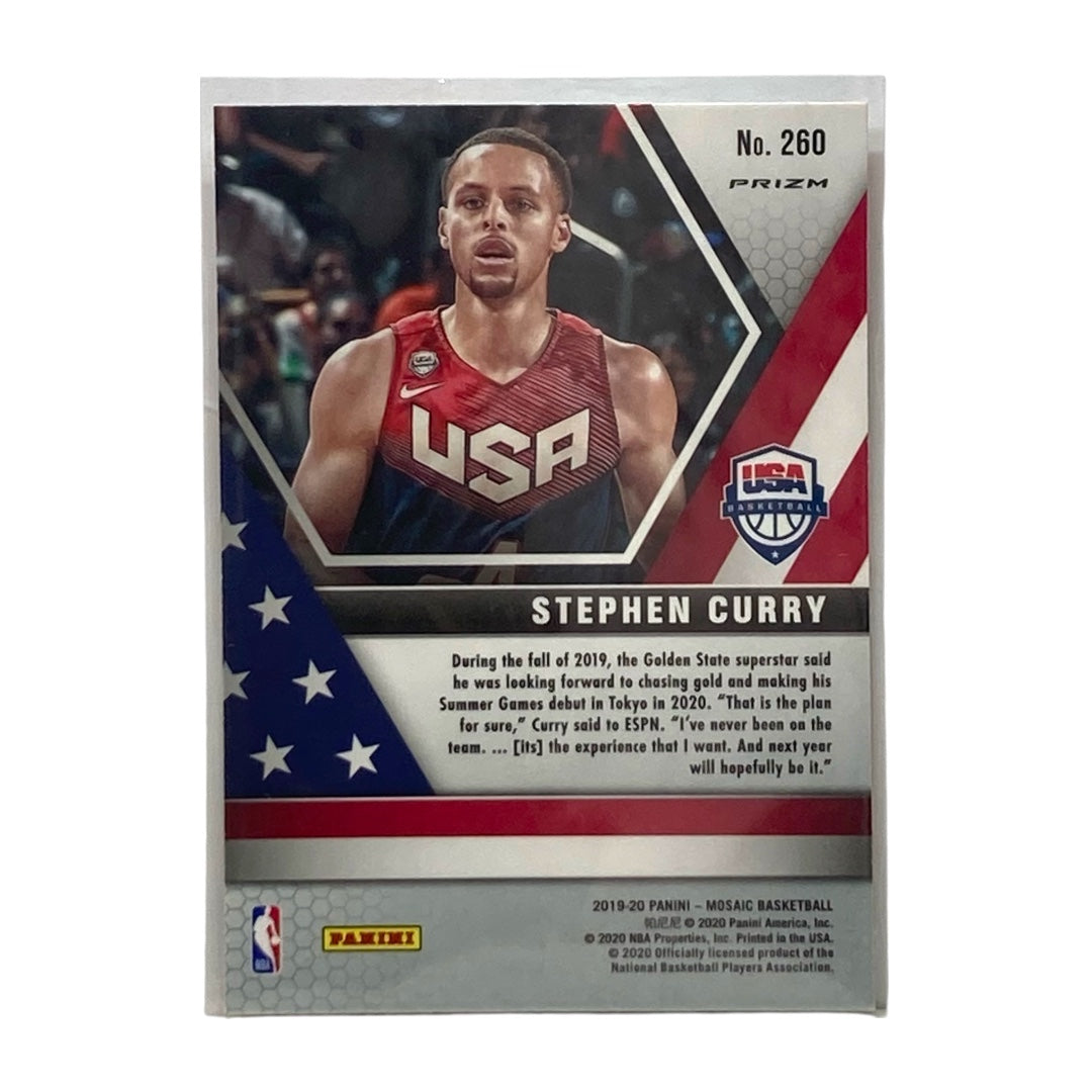 PANINI NBAカード MOSAIC PRIZM STEPHEN CURRY USA BASKETBALL #260 中古 IT2