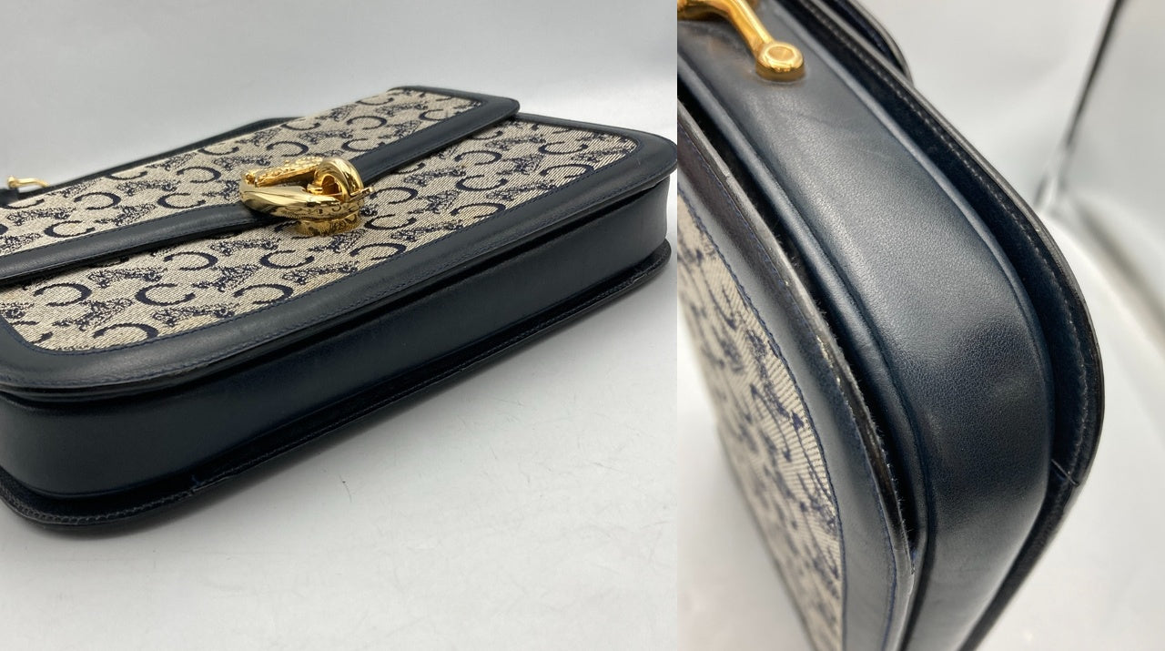 CELINE セリーヌ Cサルキー 肩掛け ショルダーバッグ レディース 中古 D4