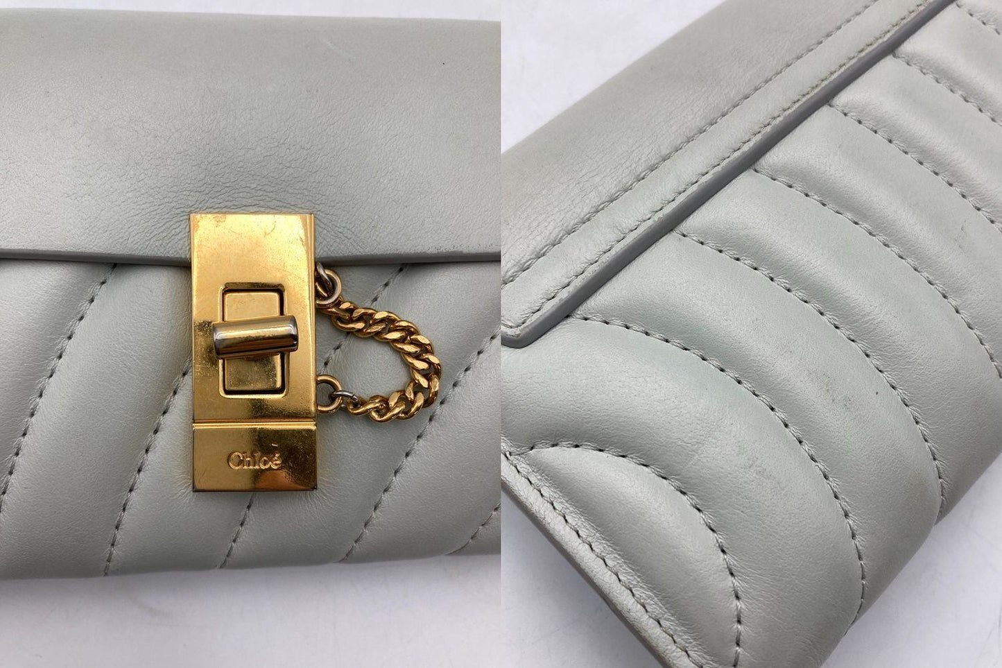 Chloe DREW クロエ ドリュー ターンロック 長財布 中古 D4