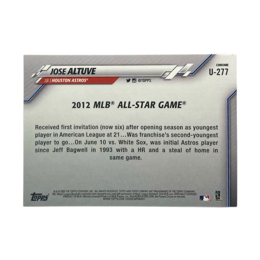 TOPPS MLBカード CHROME JOSE ALTUVE HOUSTON ASTROS #U-277 中古 IT2