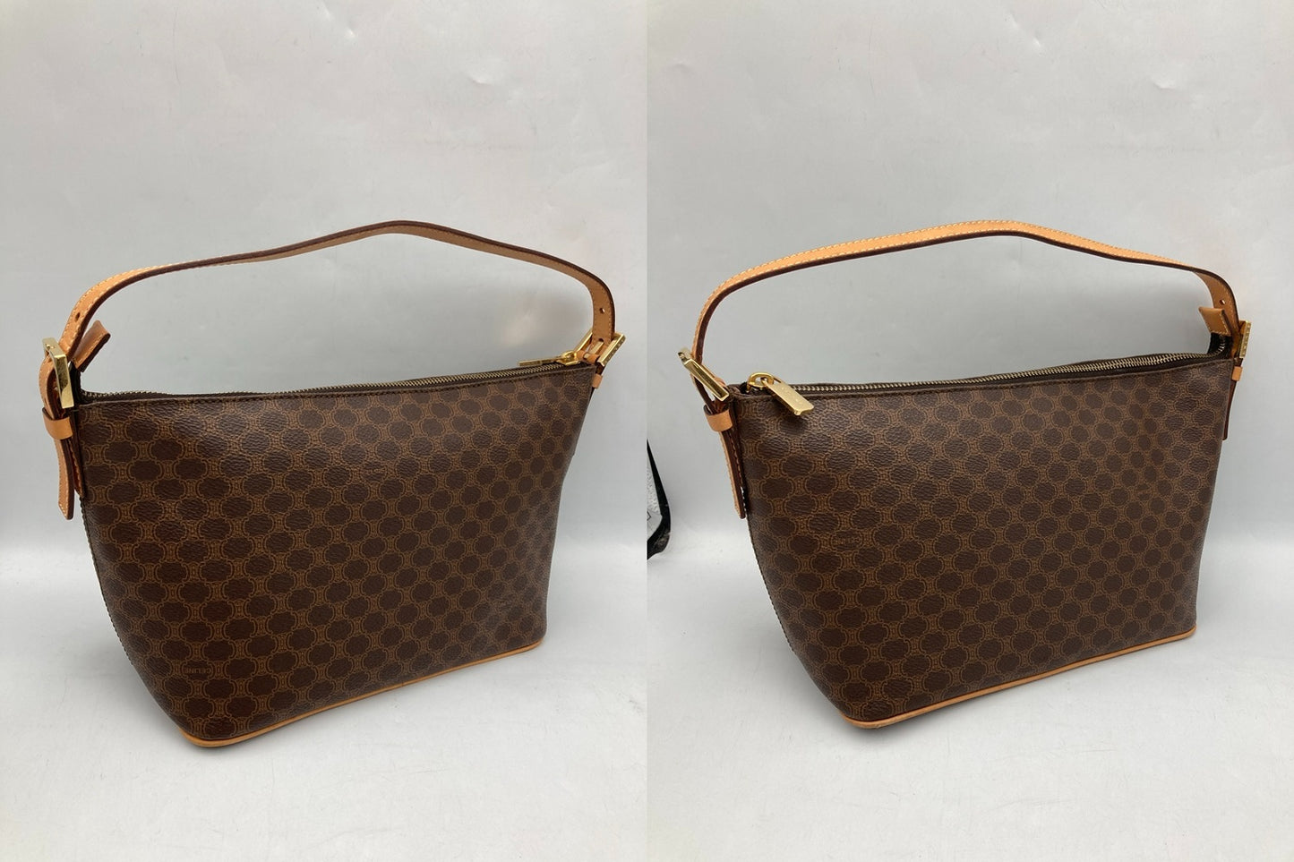 CELINE セリーヌ マカダム ワンショルダー ハンドバッグ 中古 D4
