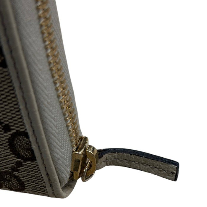 GUCCI グッチ GGキャンバス ラウンドファスナー 長財布 112724 ブランド レディース おしゃれ カード入れ 小銭入れ 中古 W4
