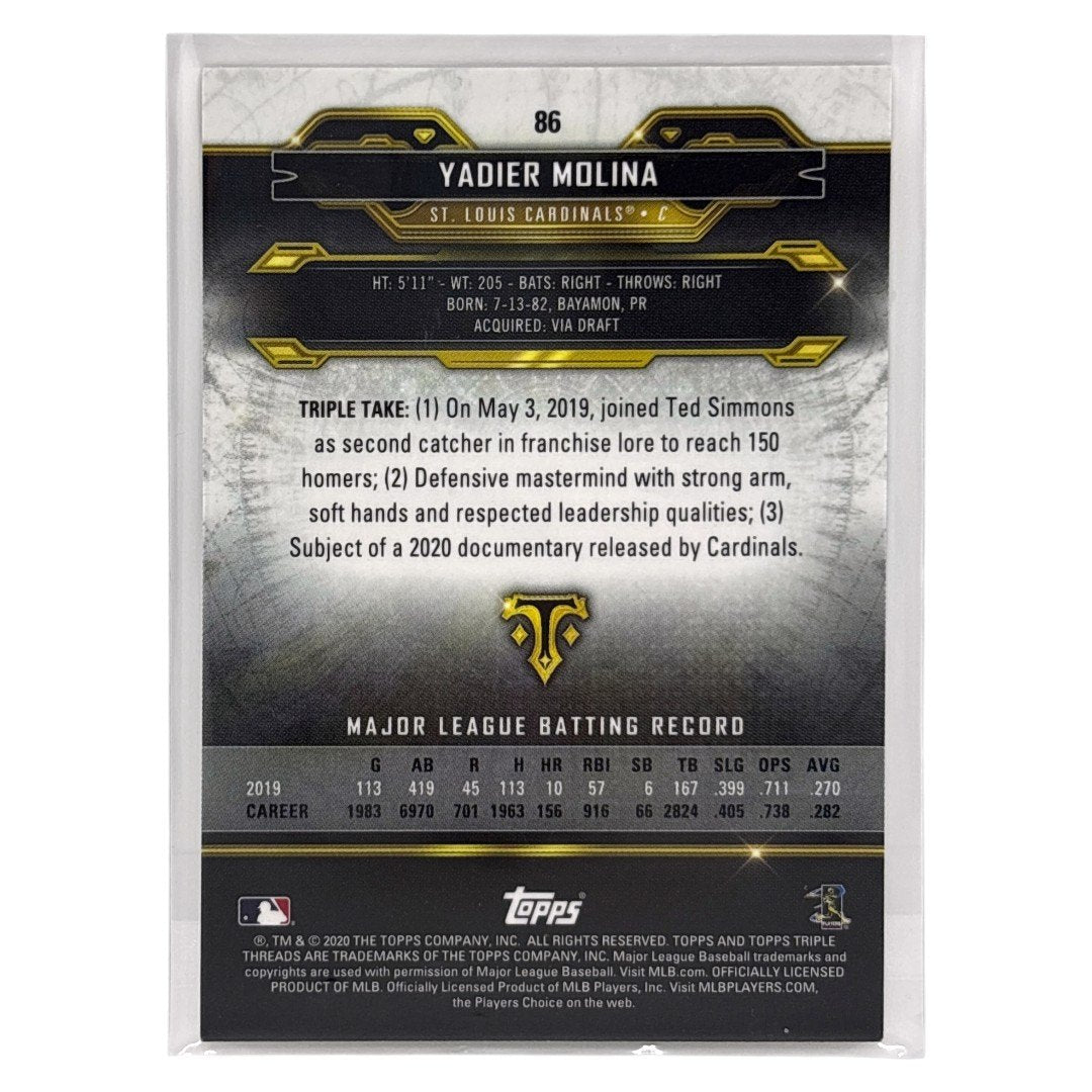 TOPPS MLBカード TRIPLE THREADS YADIER MOLINA ST. LOUIS CARDINALS /199 #86 中古 IT1