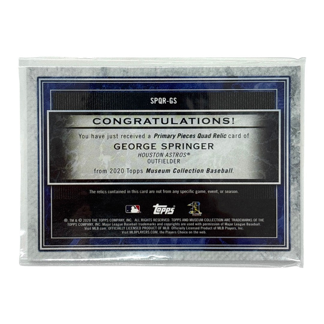 TOPPS MLBカード MUSEUM COLLECTION GEORGE SPRINGER HOUSTON ASTROS 37/75 #SPQR-GS 中古 IT1