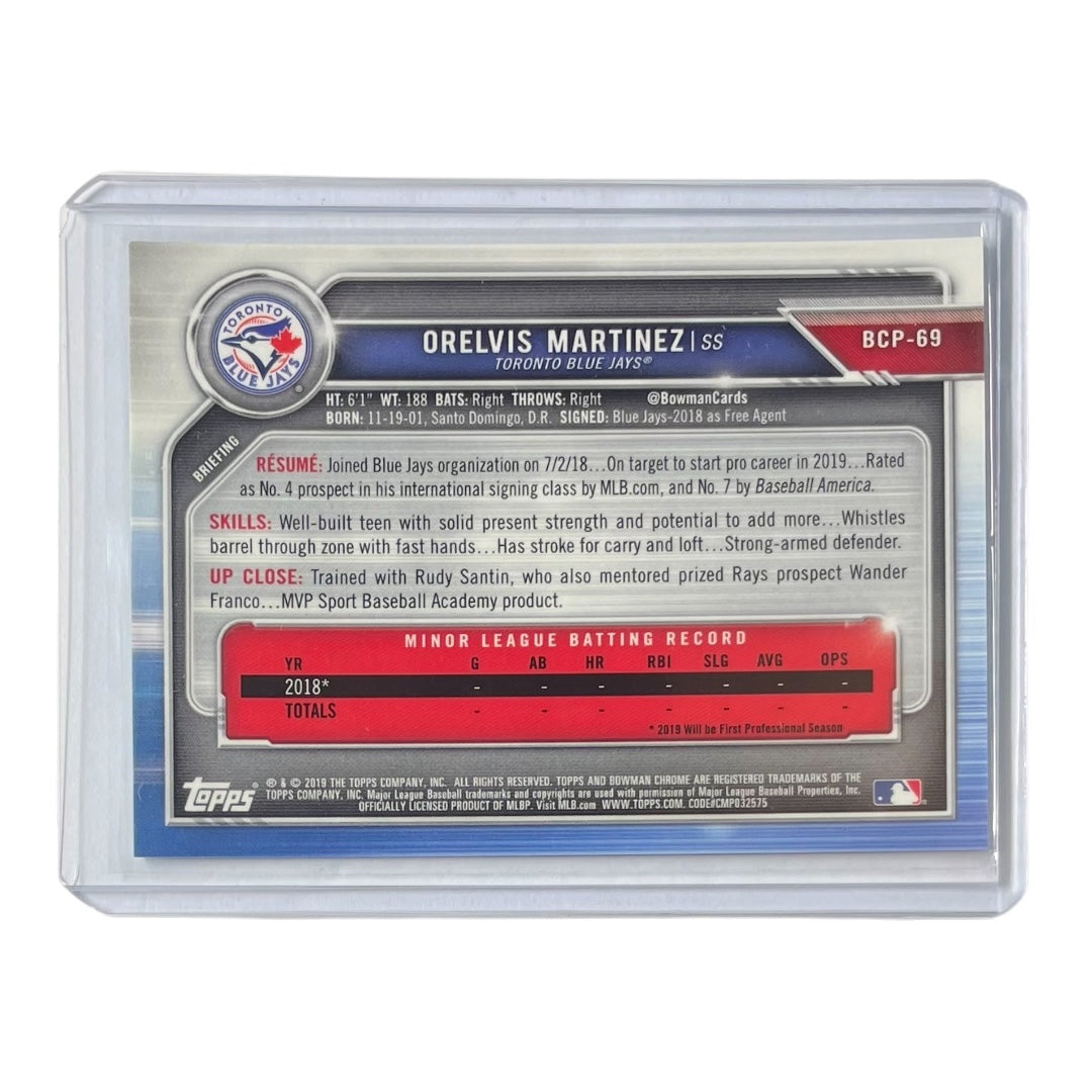 TOPPS MLBカード BOWMAN CHROME 1ST ORELVIS MARTINEZ TORONTO BLUE JAYS /125 #BCP-69 中古 IT2
