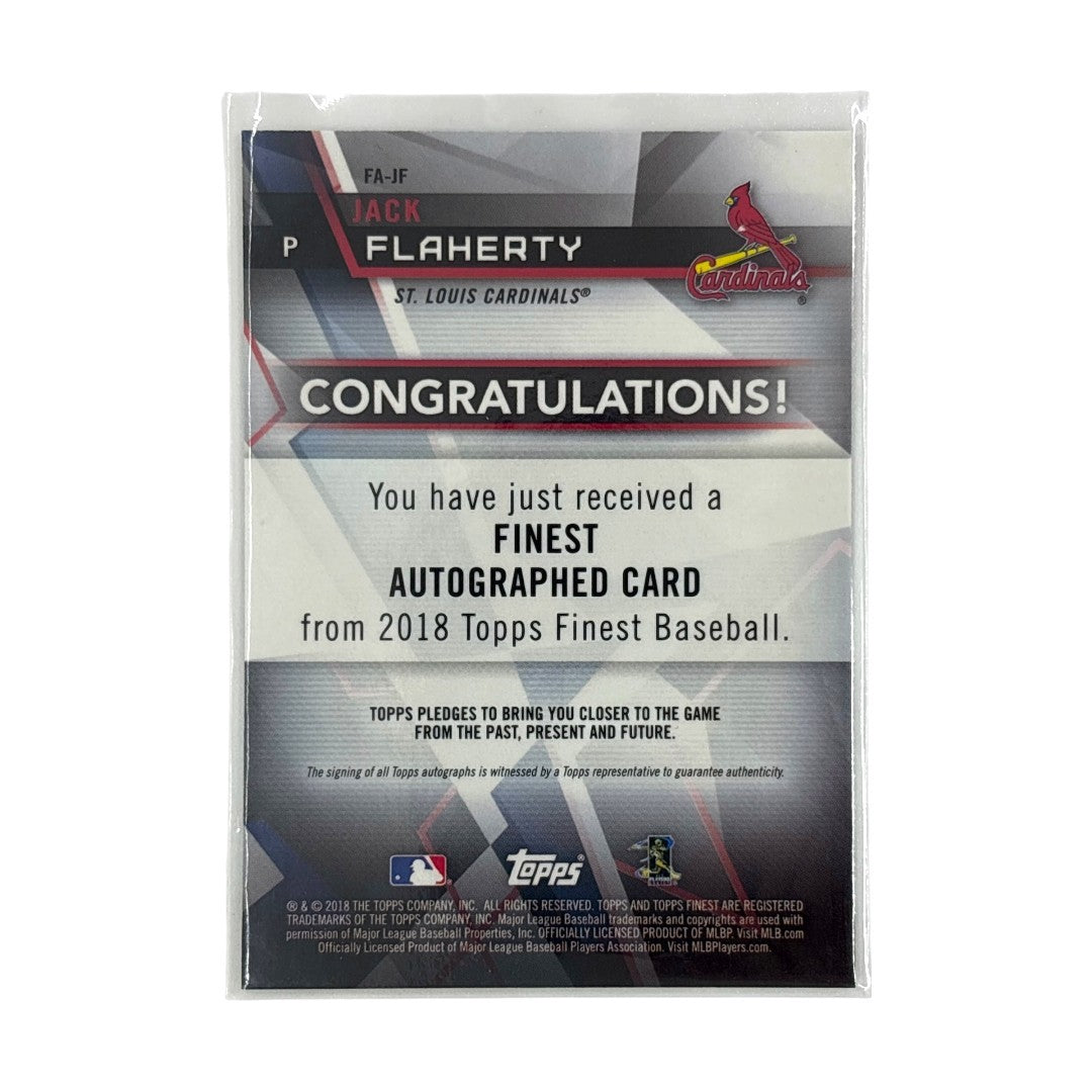 TOPPS MLBカード FINEST JACK FLAHERTY ST. LOUIS CARDINALS #FA-JF 中古 IT1