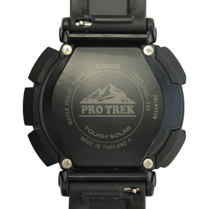 CASIO PRO TREK プロトレック Climber Line 腕時計 メンズ デジタル タフソーラー アウトドア 登山 コンパス ブラック PRG-340-1JF 中古 T1