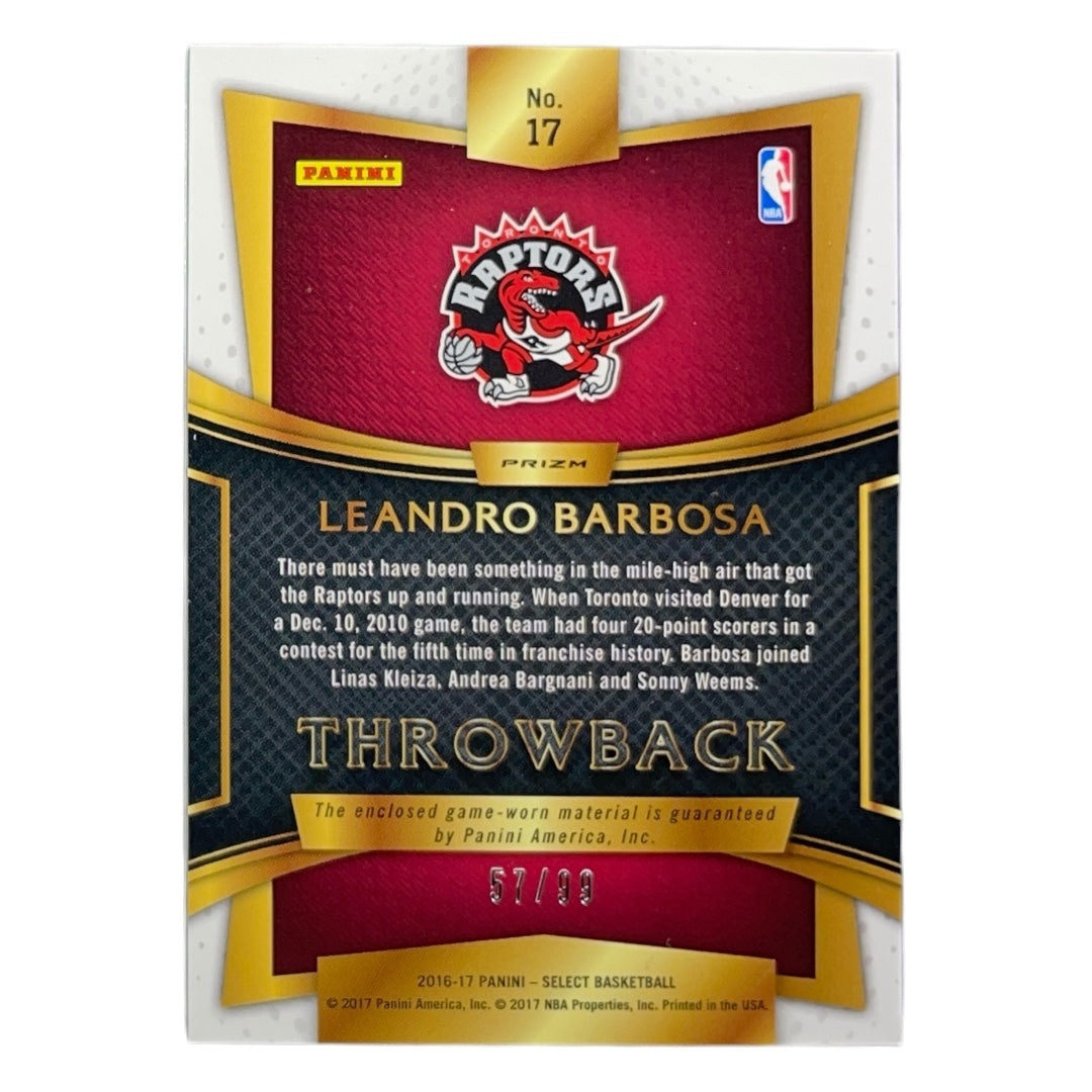 PANINI NBAカード SELECT PRIZM LEANDRO BARBOSA TORONTO RAPTORS /99 #17 中古 IT2