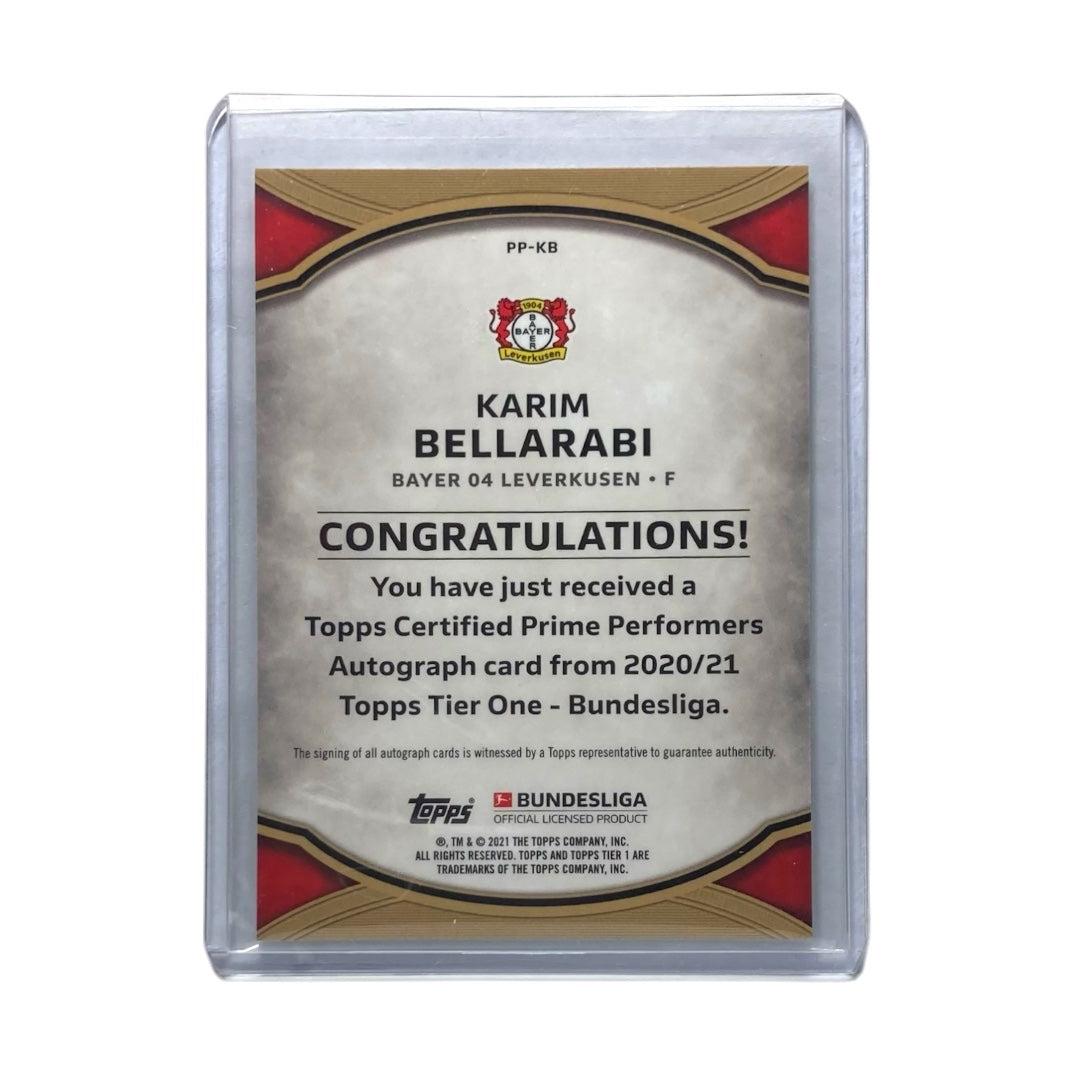 TOPPS サッカーカード TIER 1 KARIM BELLARABI BAYER 04 LEVERKUSEN /25 #PP-KB 中古 IT2