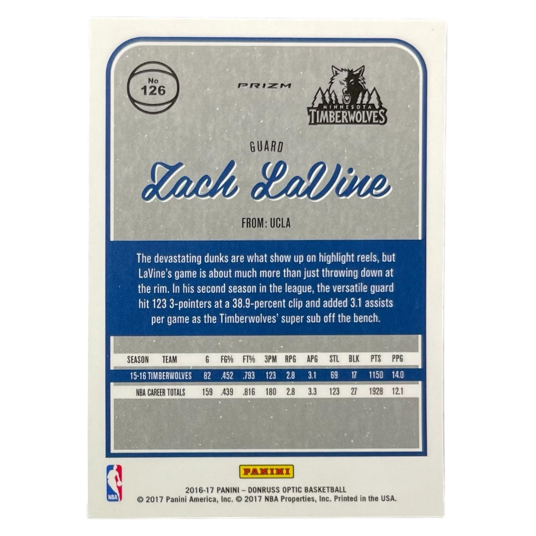 PANINI NBAカード DONRUSS OPTIC PRIZM ZACH LAVINE MINNESOTA TIMBERWOLVES #126 中古 IT2