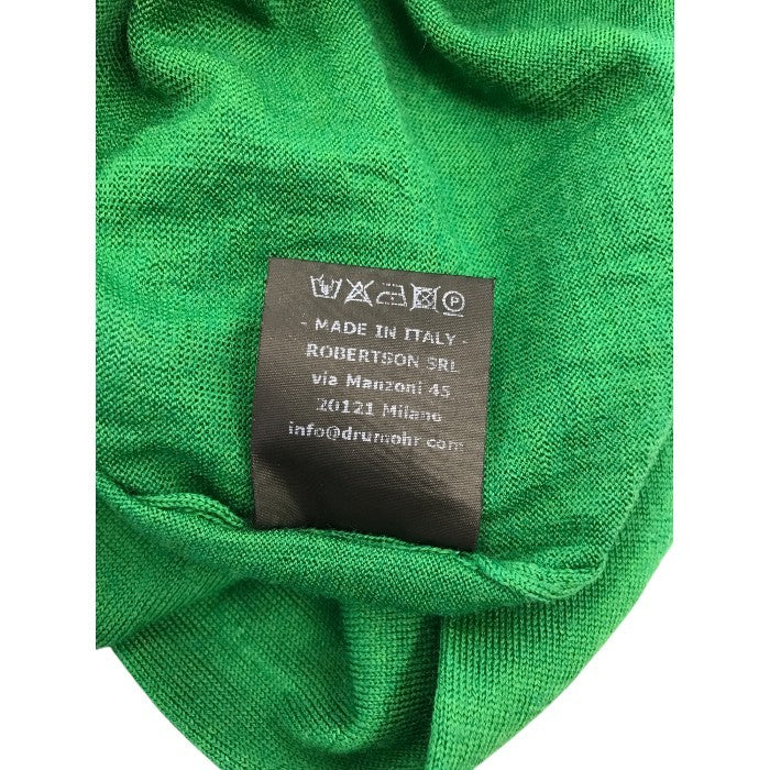 Drumohr ドモルア ニットトップス メンズ 秋冬 ラナメリノウール100% グリーン Mサイズ 中古 M1