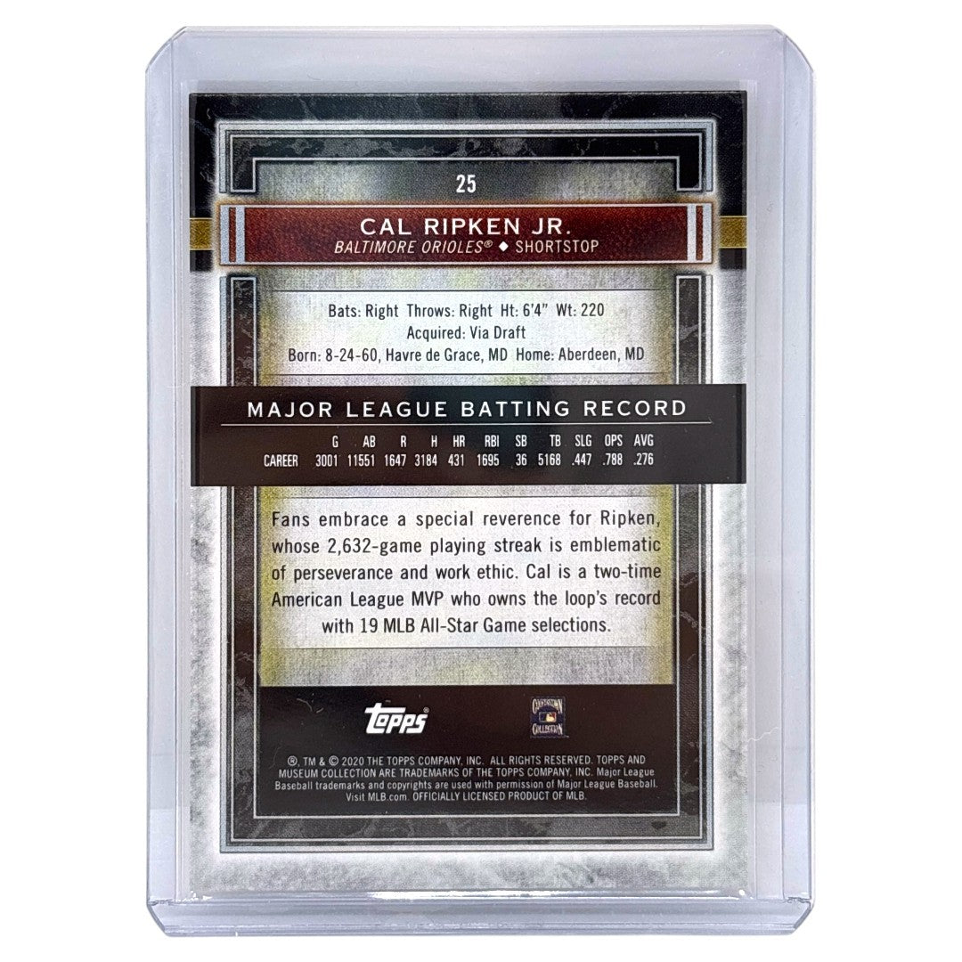 TOPPS MLBカード MUSEUM COLLECTION CAL RIPKEN JR. BALTIMORE ORIOLES /99 #25 中古 IT1