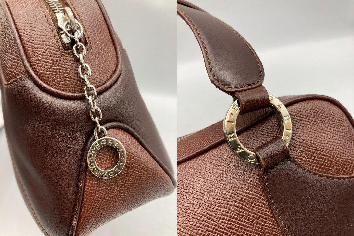 BVLGARI ブルガリ レザー ハンドバッグ romane small 中古 D4