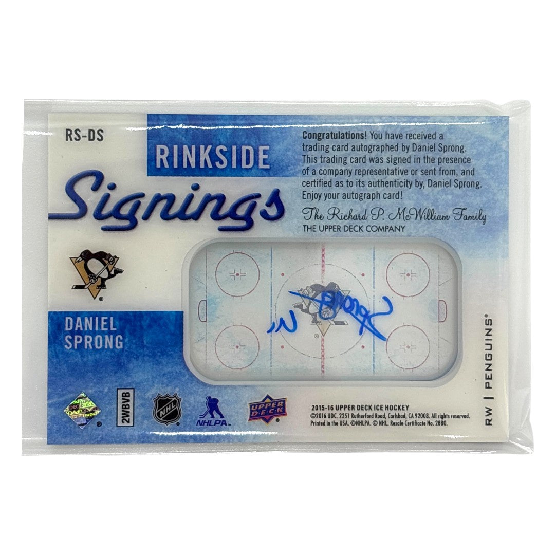 UPPER DECK NHLカード ICE DANIEL SPRONG PENGUINS #RS-DS 中古 IT1