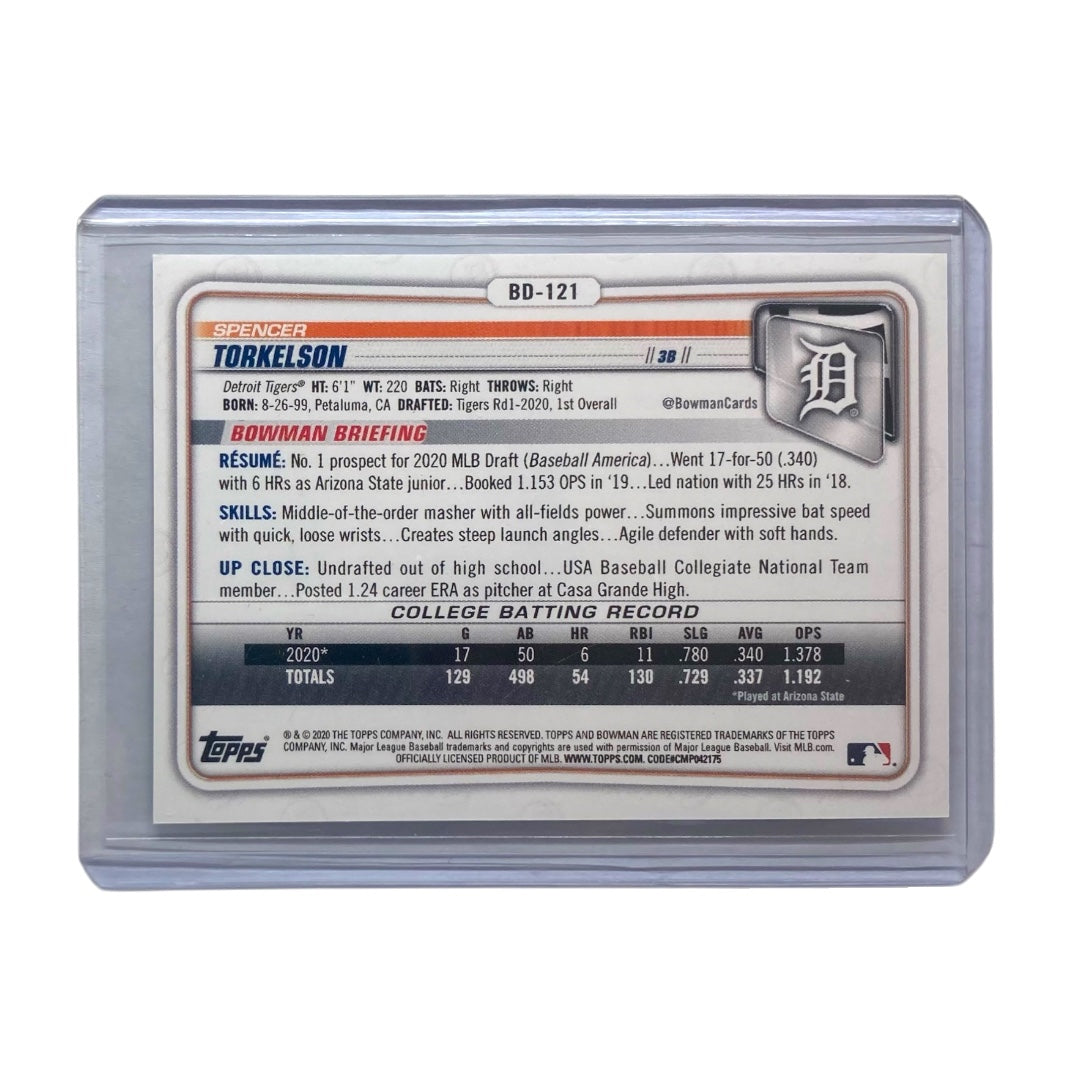 TOPPS MLBカード BOWMAN SPENCER TORKELSON DETROIT TIGERS /499 #BD-121 中古 IT2