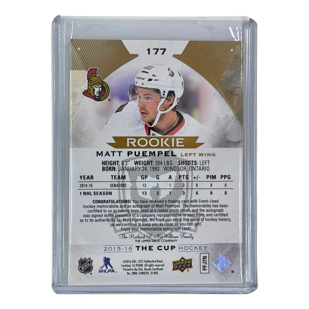 UPPER DECK NHLカード THE CUP MATT PUEMPEL SENATORS /24 #177 中古 IT1