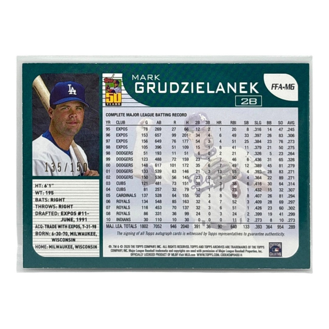 TOPPS MLBカード ARCHIVES MARK GRUDZIELANEK DODGERS /150 #FFA-MG 中古 IT1