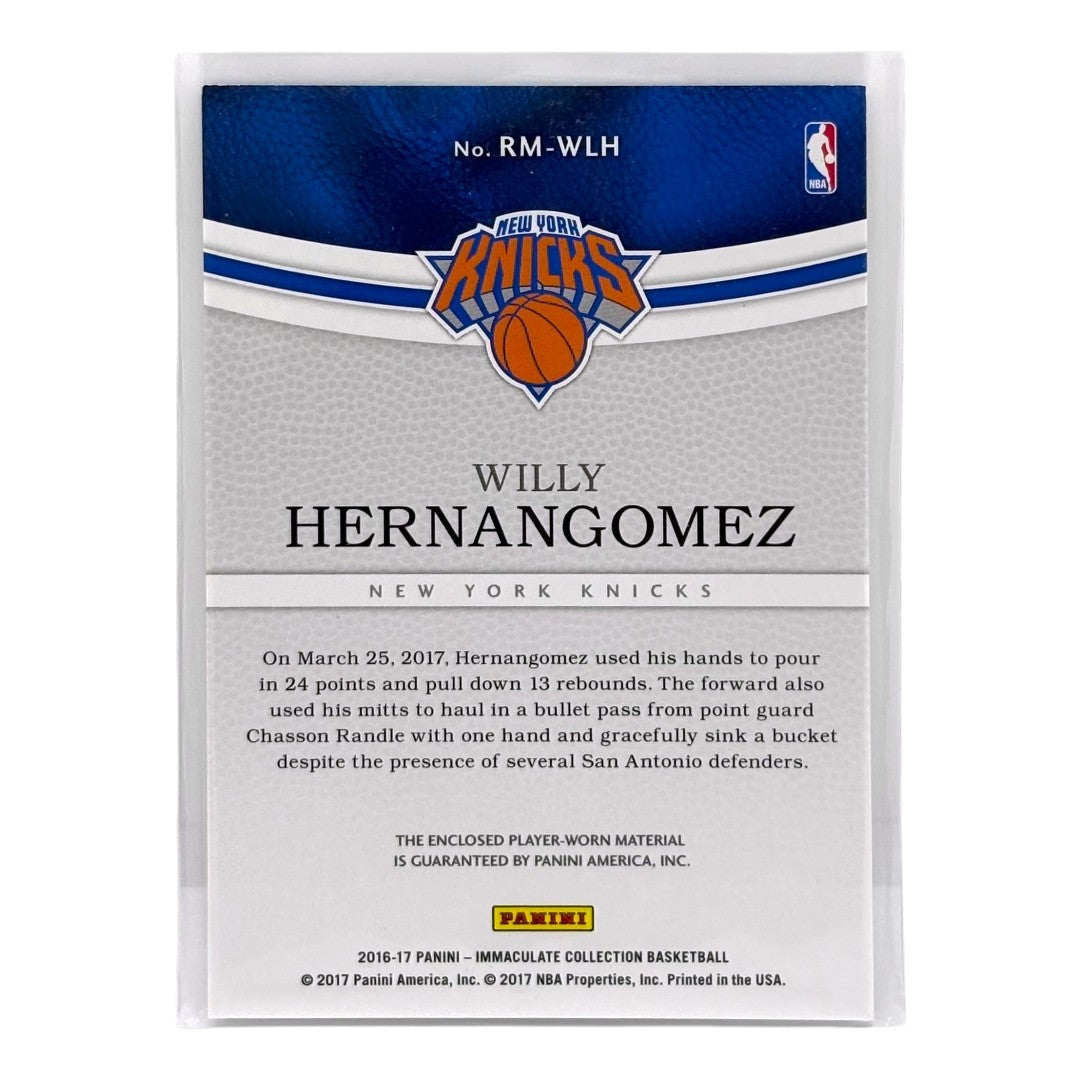 PANINI NBAカード IMMACULATE COLLECTION WILLY HERNANGOMEZ NEW YORK KNICKS /99 #RM-WLH 中古 IT1