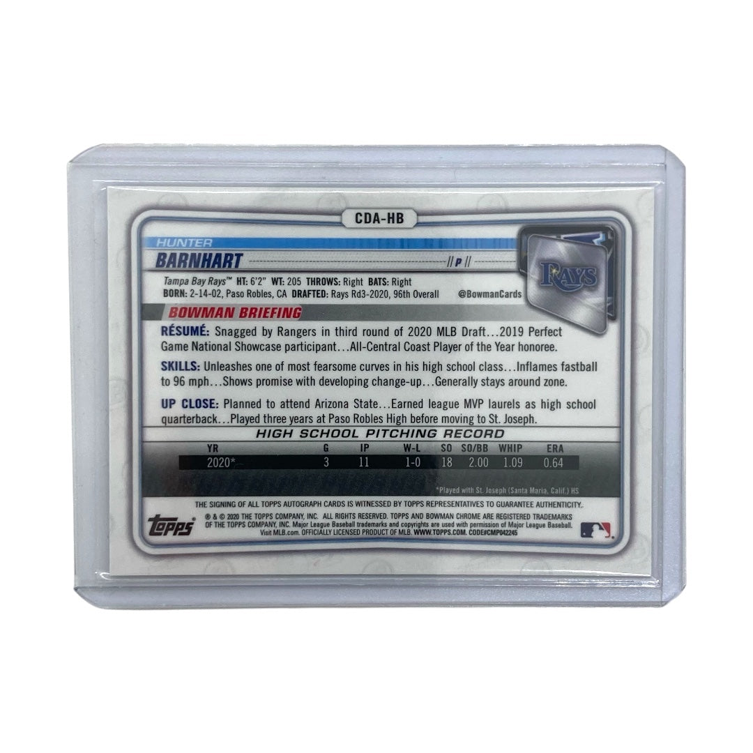 TOPPS MLBカード BOWMAN CHROME HUNTER BARNHART RAYS 067/250 #CDA-HB 中古 IT2