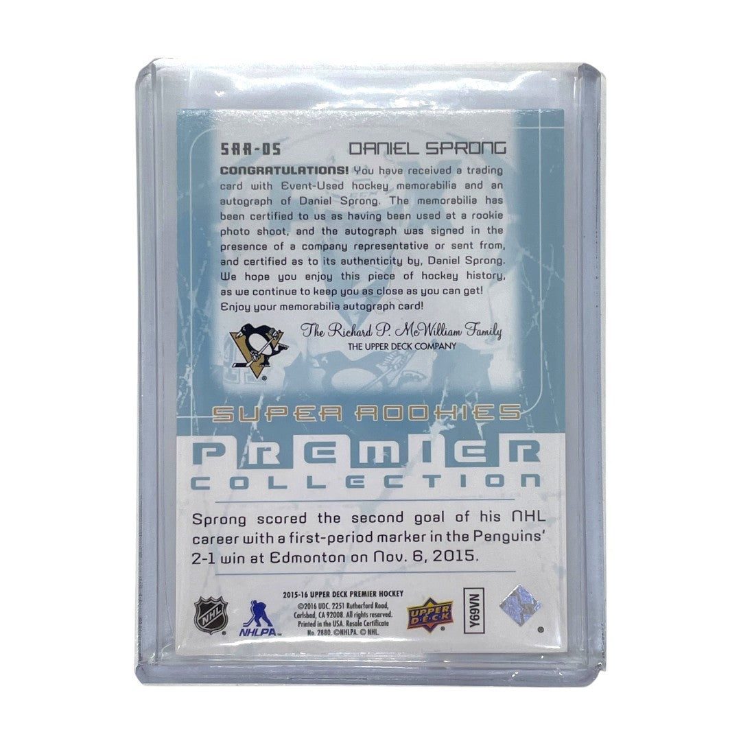 UPPER DECK NHLカード PREMIER DANIEL SPRONG PITTSBURGH PENGUINS 41/99 #SRR-DS 中古 IT1