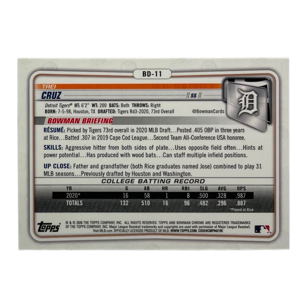 TOPPS MLBカード BOWMAN CHROME 1ST TREI CRUZ DETROIT TIGERS #BD-11 中古 IT2