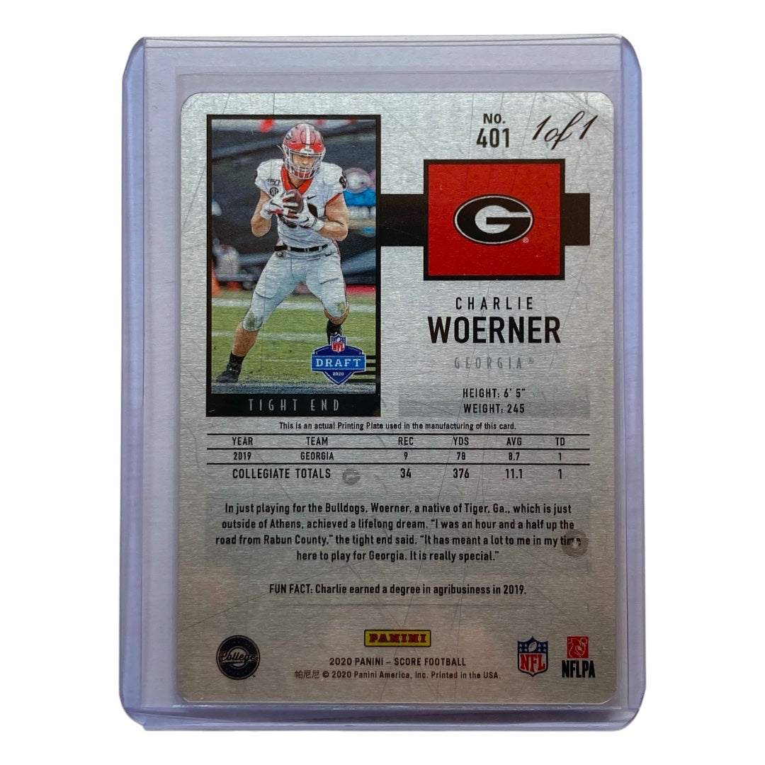 PANINI NFLカード SCORE CHARLIE WOERNER GEORGIA 1of1 #401 中古 IT2