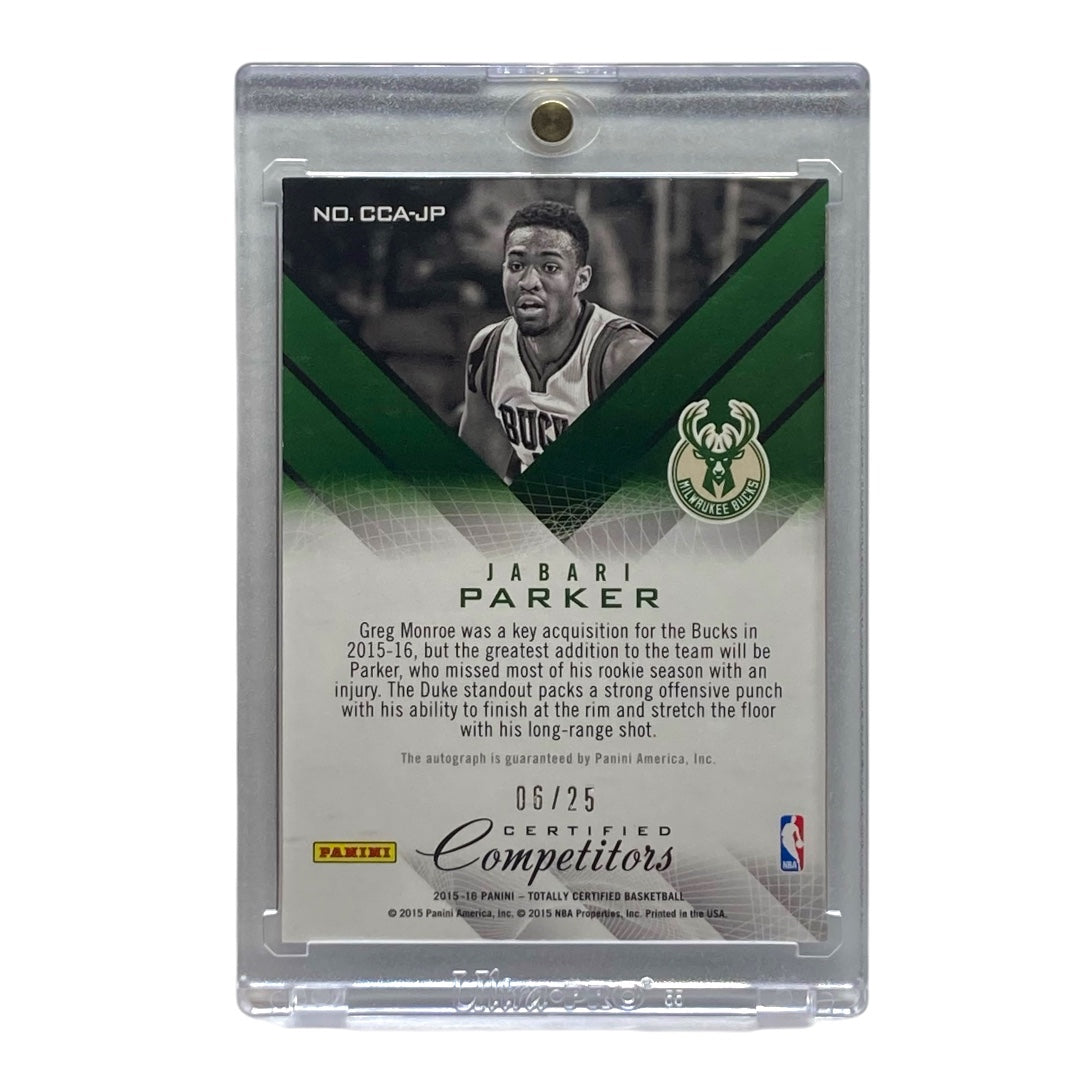 PANINI NBAカード TOTALLY CERTIFIED JABARI PARKER BUCKS 06/25 #CCA-JP 中古 IT2