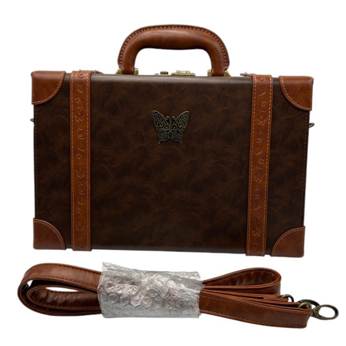 axes femme アクシーズファム トランク ショルダー バッグ 鞄 ハンドバッグ レディース 2WAY ブラウン 中古 W4