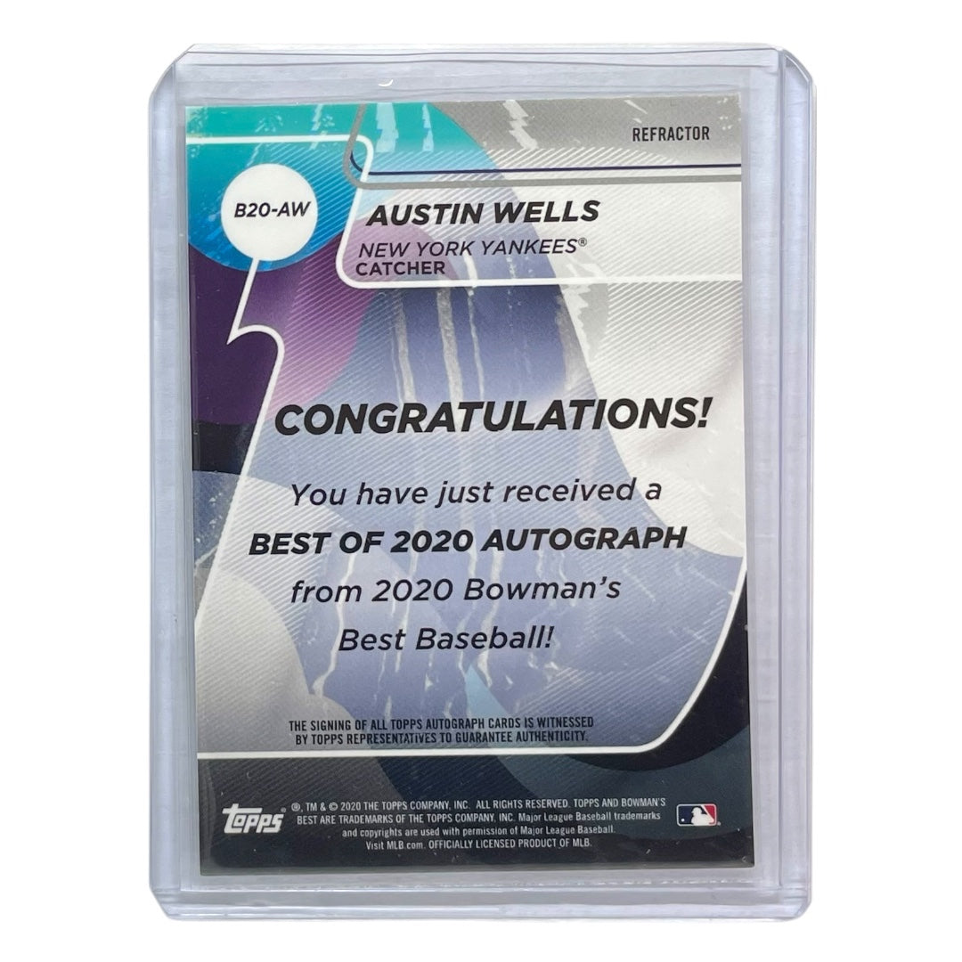 TOPPS MLBカード BOWMAN'S BEST AUSTIN WELLS NEW YORK YANKEES #B20-AW 中古 IT2