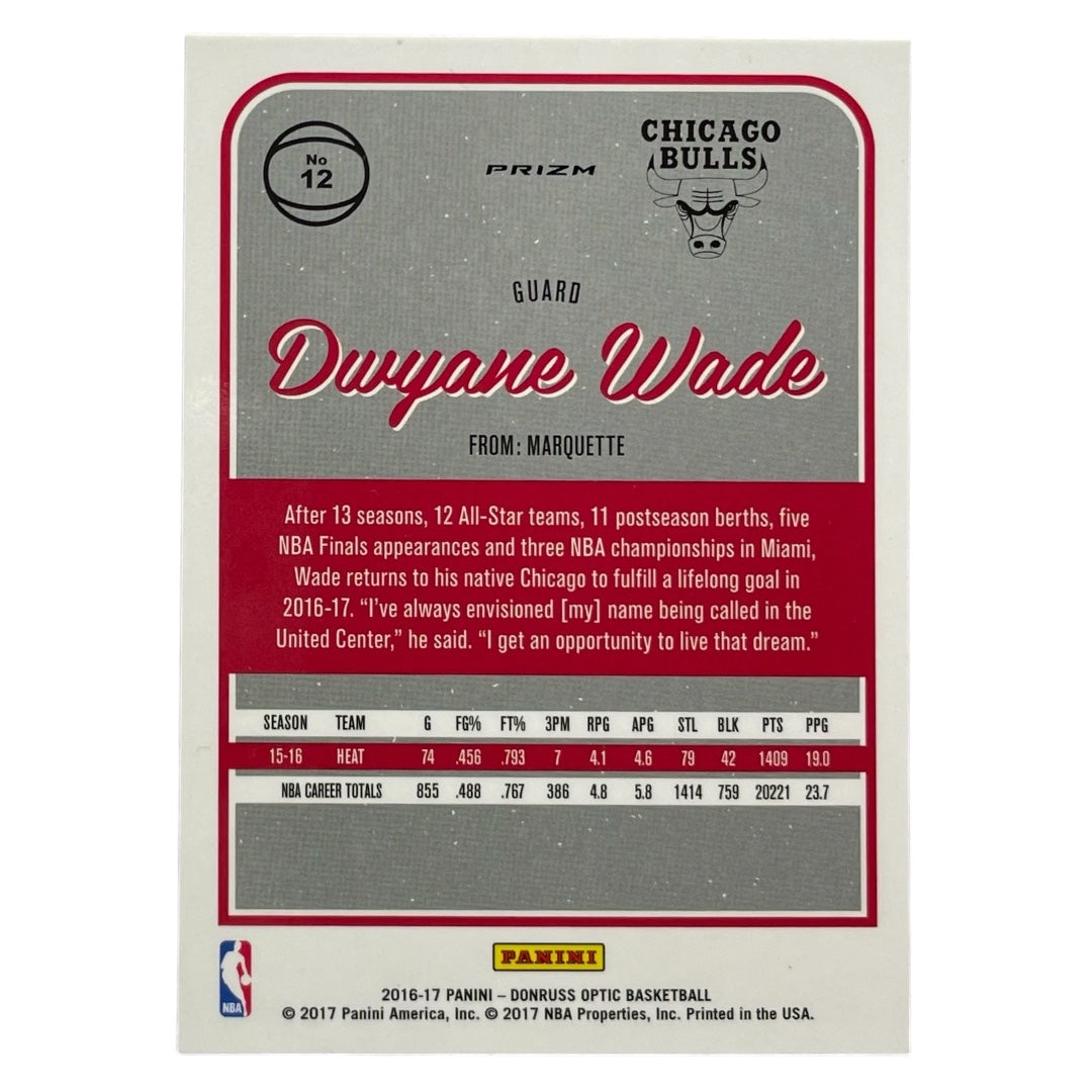 PANINI NBAカード DONRUSS OPTIC PRIZM DWYANE WADE CHICAGO BULLS #12 中古 IT2