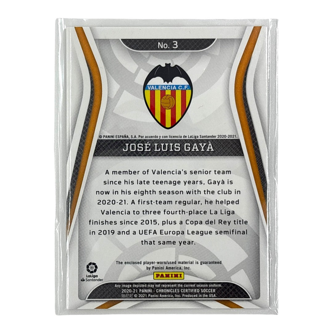 PANINI サッカーカード CHRONICLES CERTIFIED JOSE LUIS GAYA VALENCIA /500 #3 中古 IT1
