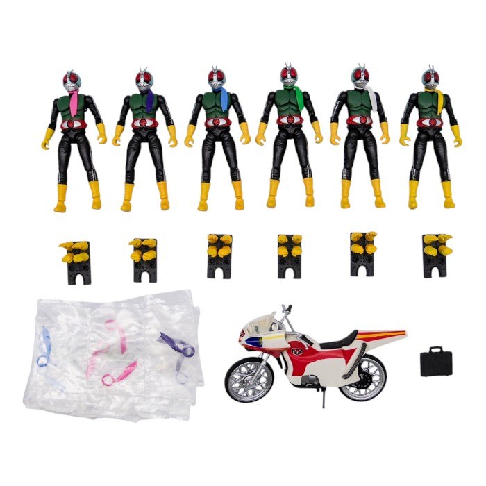 BANDAI 掌動駆 SHODO-X 仮面ライダー3 / VS 結成!悪の軍団! ショッカーライダー6体&にせ新サイクロン セット 中古 a1